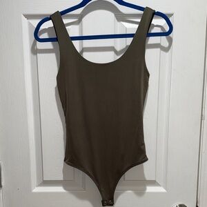 Express Body Contour Bodysuit Olive Green